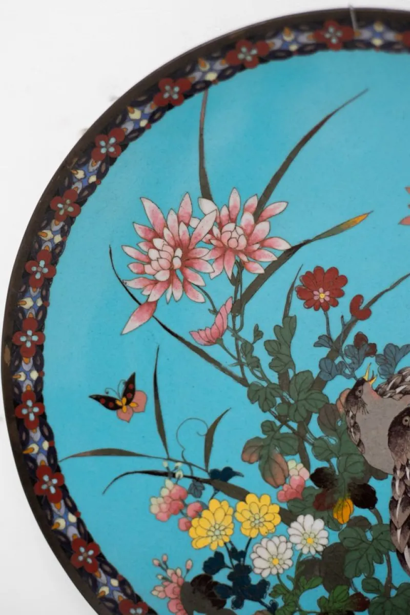Pamono Japanese Bronze and Cloisonné Dish> Serving Dishes