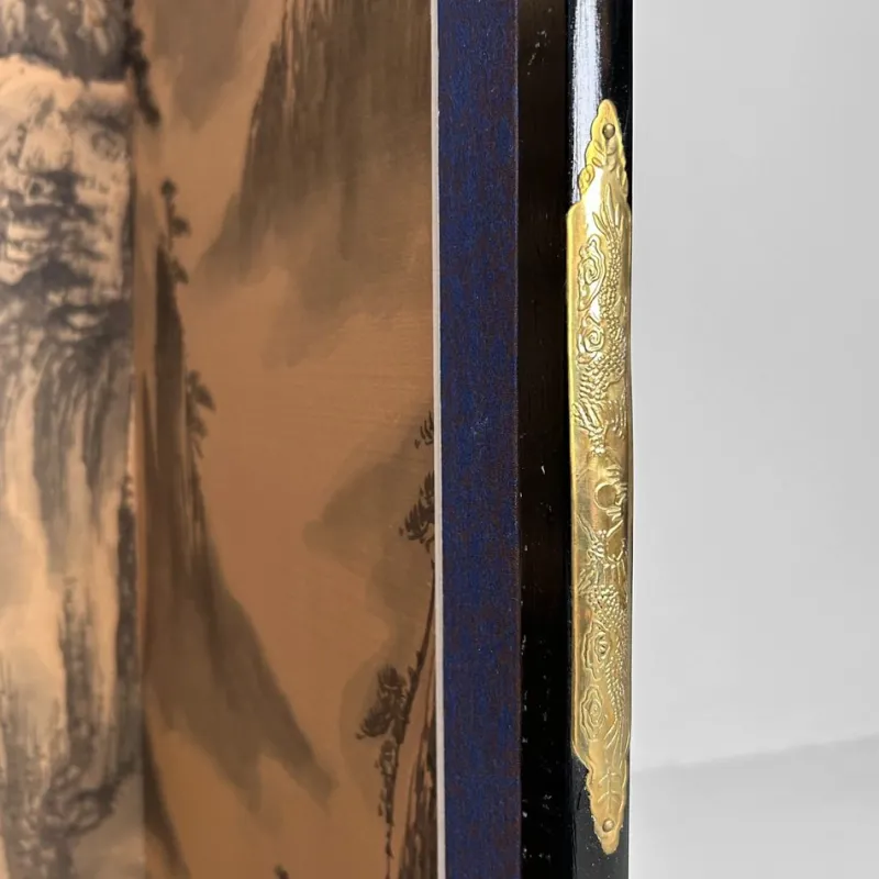 Pamono Japanese Byōbu Room Screen with Mountain Landscape, 1950s> Room Dividers & Screens