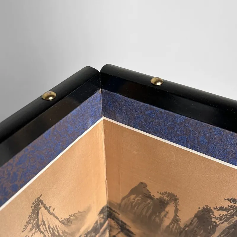 Pamono Japanese Byōbu Room Screen with Mountain Landscape, 1950s> Room Dividers & Screens