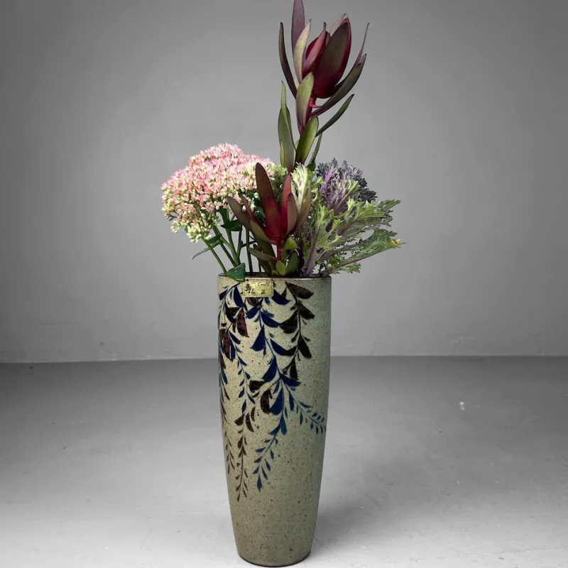 Sale Pamono Japanese Ceramic Ikebana Vase by Craft Fuji, 1980s