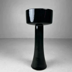 Best Pamono Japanese Ceramic Ikebana Vase on Tall Foot, 1960s