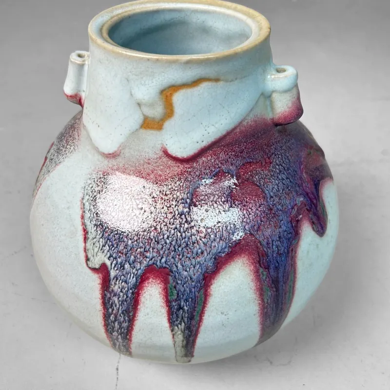 Pamono Japanese Ceramic Ikebana Vase, 1980s> Vases