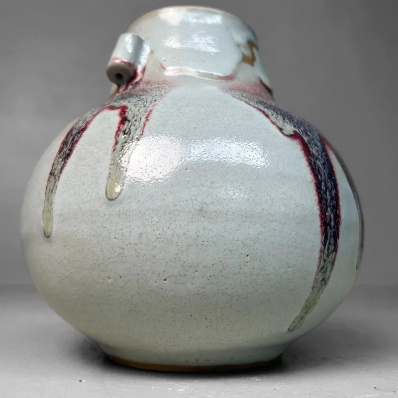 Pamono Japanese Ceramic Ikebana Vase, 1980s> Vases