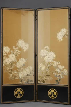 Pamono Japanese Chrysanthemum Screen, 1890><noscript><img width=