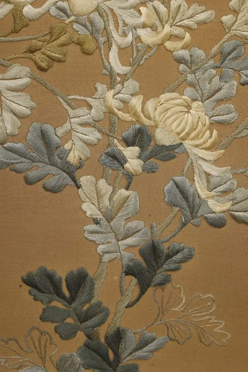 Pamono Japanese Chrysanthemum Screen, 1890> Room Dividers & Screens
