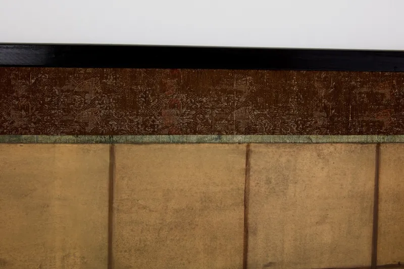Sale Pamono Japanese Edo Period Byobu Six Panel Screen on Paper, 19th Century