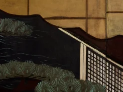 Sale Pamono Japanese Edo Period Byobu Six Panel Screen on Paper, 19th Century