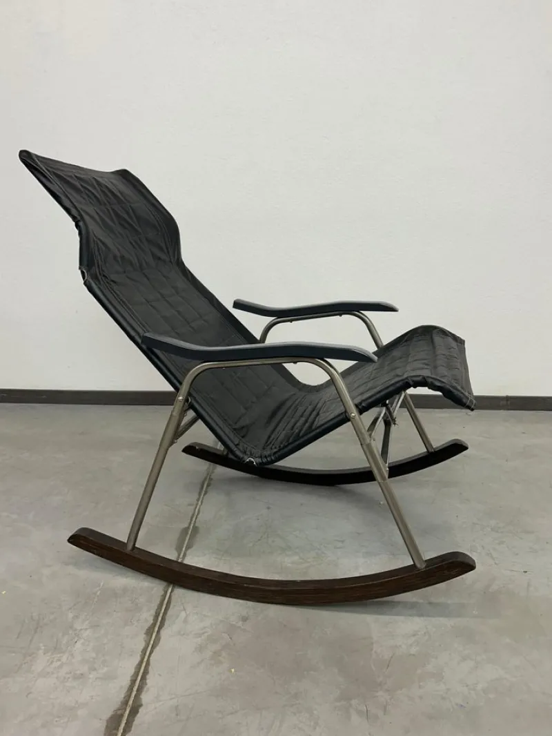 Pamono Japanese Folding Rocking Chair by Nii Takeshi, 1960s> Rocking Chairs