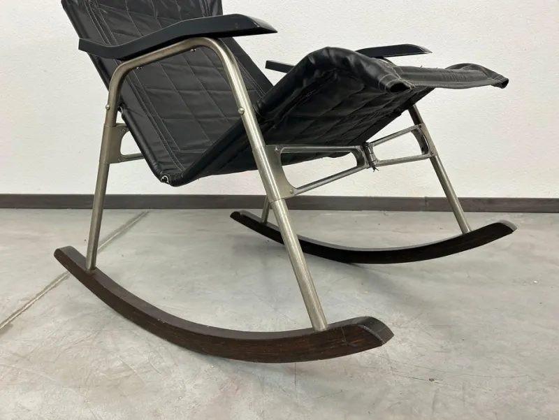 Pamono Japanese Folding Rocking Chair by Nii Takeshi, 1960s> Rocking Chairs