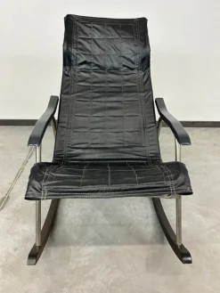Pamono Japanese Folding Rocking Chair by Nii Takeshi, 1960s><noscript><img width=