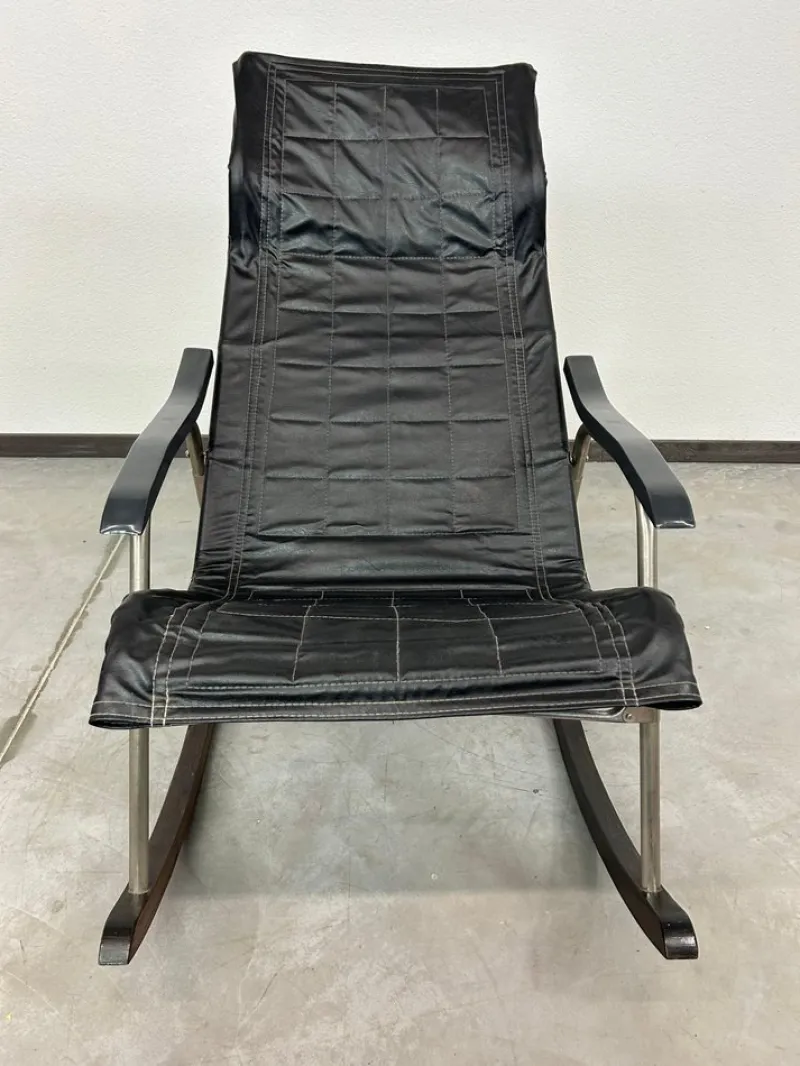Pamono Japanese Folding Rocking Chair by Nii Takeshi, 1960s> Rocking Chairs