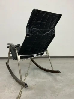 Pamono Japanese Folding Rocking Chair by Nii Takeshi, 1960s><noscript><img width=