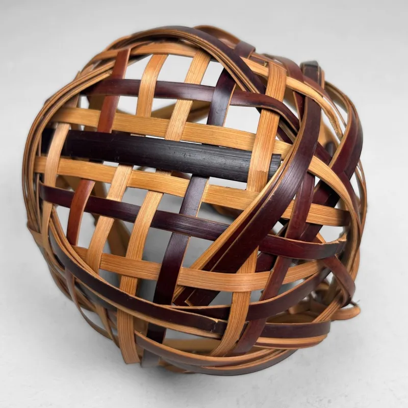 Pamono Japanese Hanakago Bamboo Ikebana Basket, 1950s