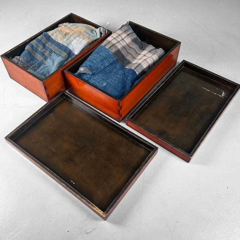 Outlet Pamono Japanese Lacquerware Storage Chests, 1920s, Set of 2