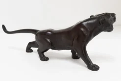 Pamono Japanese Meiji Artist, Tiger Sculpture, 1900s, Bronze><noscript><img width=