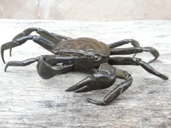 Sale Pamono Japanese Meiji Era Artist, Jizai Okimono Sculpture of a Crab, 1890s, Bronze