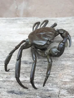Sale Pamono Japanese Meiji Era Artist, Jizai Okimono Sculpture of a Crab, 1890s, Bronze