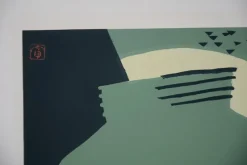 Pamono Japanese Mid-Century Modern Woodblock Print by Tomizaburo Hasegawa, 1960, Paper> Mid-Century
