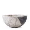 New Pamono Japanese Minimalist White Crackle Raku Ceramic Bowl from Laab Milano