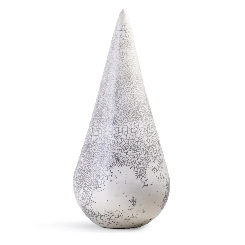 Pamono Japanese Modern Raku White Ceramic Essenza Sculpture Raku> Decorative Objects