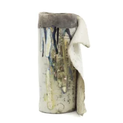 Pamono Japanese Modern White Ceramic Vase><noscript><img width=