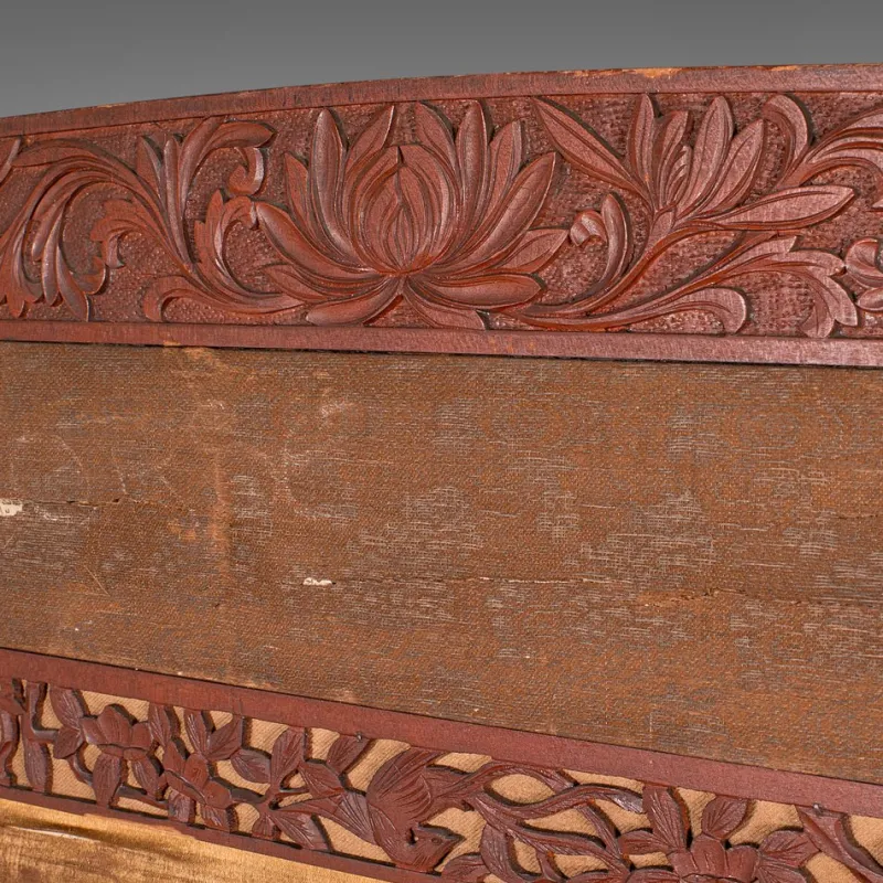 Pamono Japanese Photographic Prop Screen & Silk Cotton Room Divider, 1890s> Room Dividers & Screens