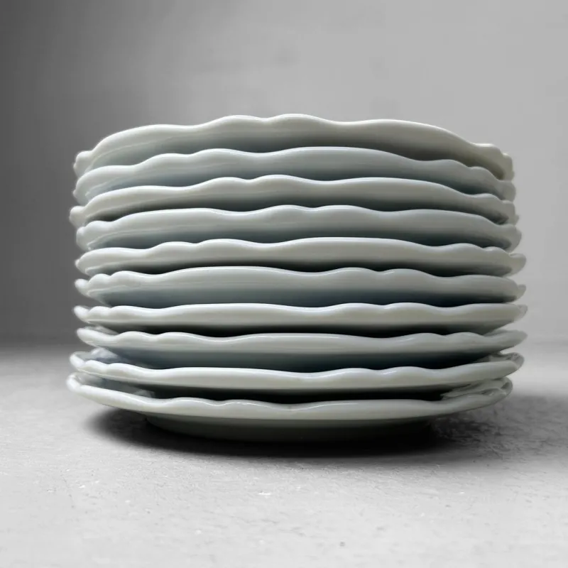 Best Pamono Japanese Porcelain Mino Ware Serving Plates, 1980s, Set of 10