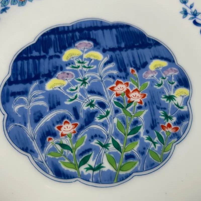 Best Pamono Japanese Porcelain Mino Ware Serving Plates, 1980s, Set of 10