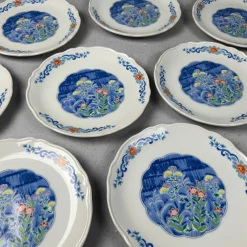 Best Pamono Japanese Porcelain Mino Ware Serving Plates, 1980s, Set of 10