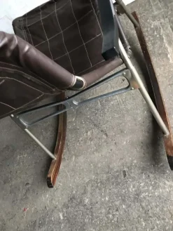 Pamono Japanese Rocking Chair by Takeshi Nii, 1950s><noscript><img width=
