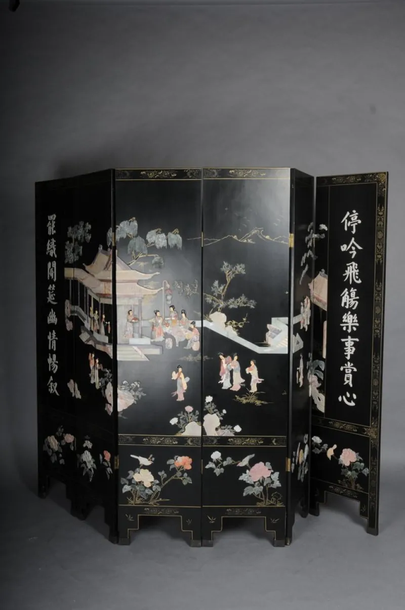 Online Pamono Japanese Room Divider in Black Lacquer