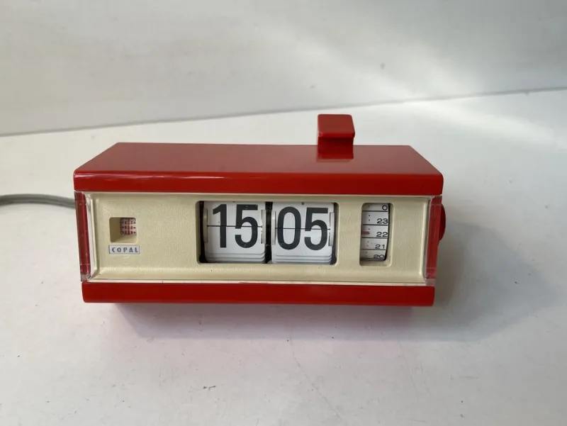 New Pamono Japanese Space Age Flip Alarm Clock by Copal, 1970s