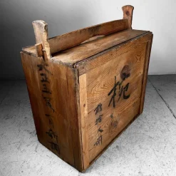 Pamono Japanese Taishō Era Mokubako Storage Box in Wood, 1920s><noscript><img width=