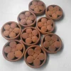 Pamono Japanese Wooden Plum Blossom Ornaments, 1920s, Set of 9> Wall Decor