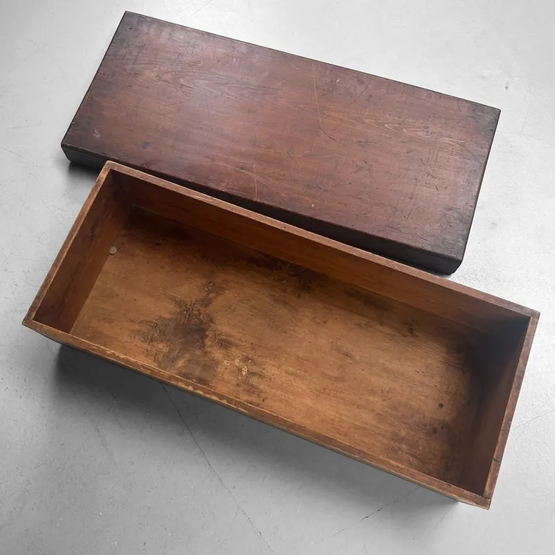 Pamono Japanese Wooden Storage Box, 1930s> Trunks Crates & Baskets