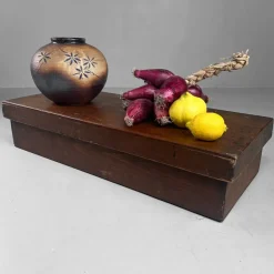 Pamono Japanese Wooden Storage Box, 1930s><noscript><img width=