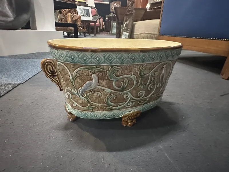 Pamono Jardinière in Barbotine Ceramic> Planters And Jardiniere