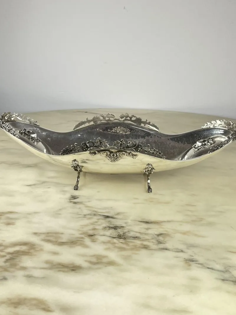 Outlet Pamono Jatta Centerpiece in Hand-Wrought 800 Silver, Italy, 1980s