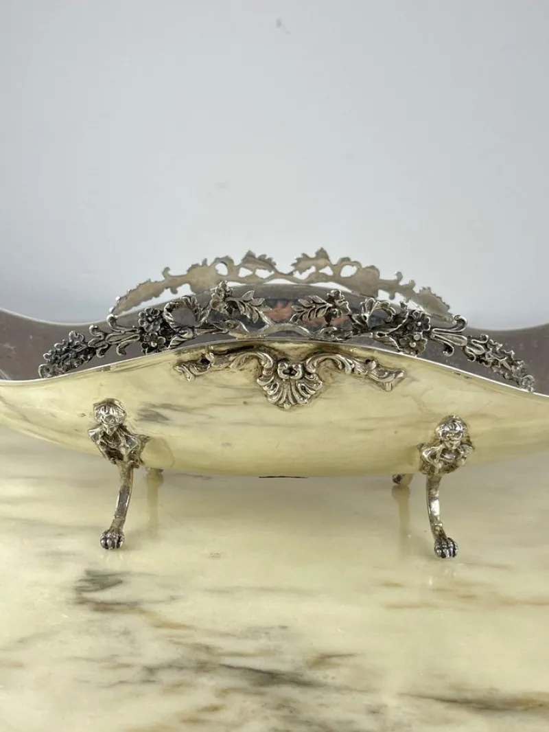 Outlet Pamono Jatta Centerpiece in Hand-Wrought 800 Silver, Italy, 1980s