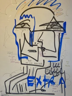Hot Pamono Jazzu, Figure, Acrylic on Paper, 2025