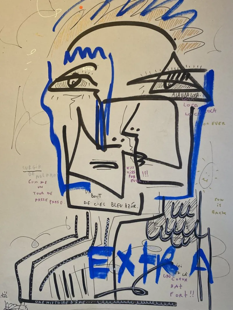Hot Pamono Jazzu, Figure, Acrylic on Paper, 2025