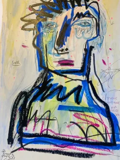 Pamono Jazzu, Strong Soul, 2025, Acrylic on Paper> Work On Paper