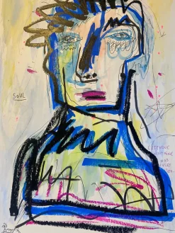 Pamono Jazzu, Strong Soul, 2025, Acrylic on Paper> Work On Paper