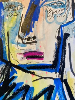 Pamono Jazzu, Strong Soul, 2025, Acrylic on Paper><noscript><img width=