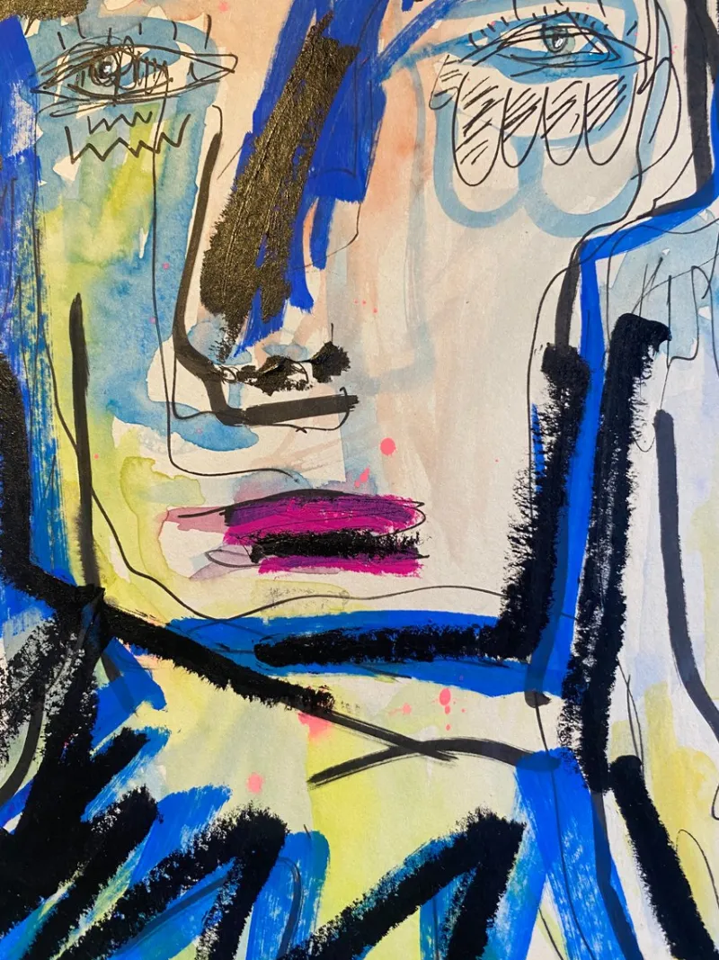Pamono Jazzu, Strong Soul, 2025, Acrylic on Paper> Work On Paper