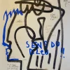 Outlet Pamono Jazzu, The Meaning of Blue, Life Is Beautiful, Acrylic on Paper, 2025
