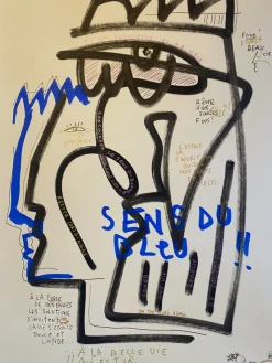 Outlet Pamono Jazzu, The Meaning of Blue, Life Is Beautiful, Acrylic on Paper, 2025