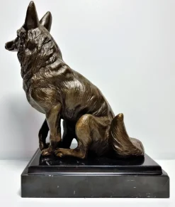 Pamono JB Deposee, Sculpture of a Wolf, 20th Century, Bronze><noscript><img width=