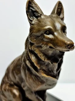 Pamono JB Deposee, Sculpture of a Wolf, 20th Century, Bronze><noscript><img width=