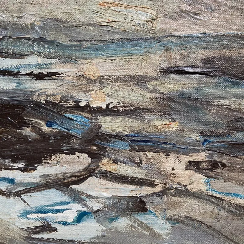 Pamono Jean Bréant, Neutral Abstract, 1960s, Oil on Canvas> Abstraction